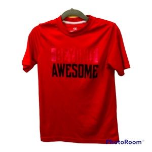 (4 for $15)-- Athletic Works Dri-Fit Red Tee "Beyond Awesome" Size 6/7